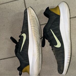 Nike Black and Gold Athletic Sneakers